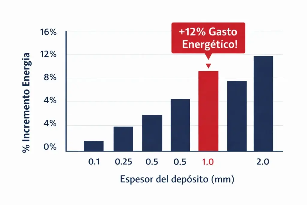 Esquema pérdida de eficiencia en torres de enfriamiento